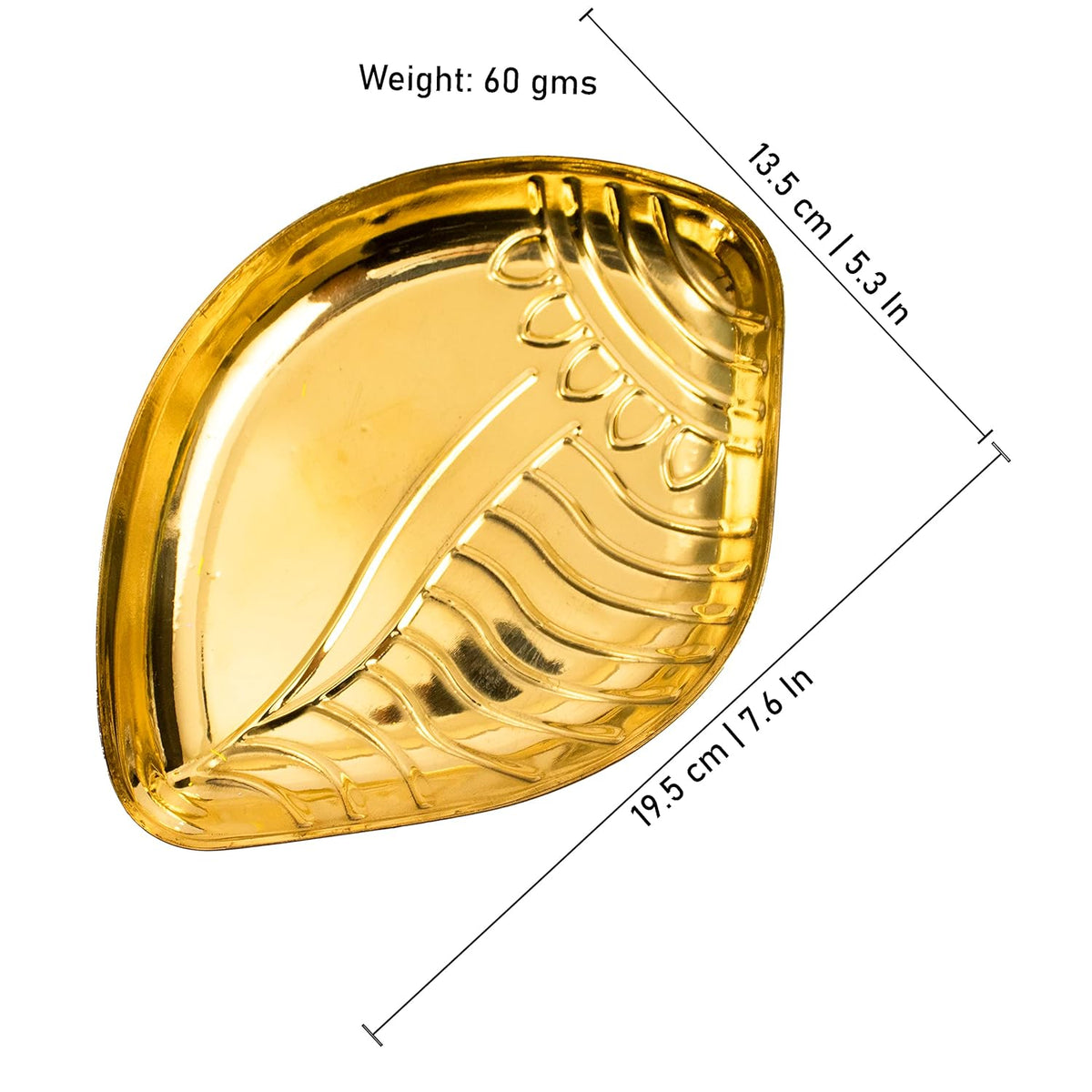 Brass Sankha shaped Plate 60g - PUSHMYCART