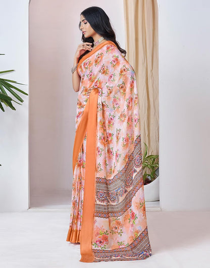 Vasthrlay Multicolor saree with Printed styling and Georgette look