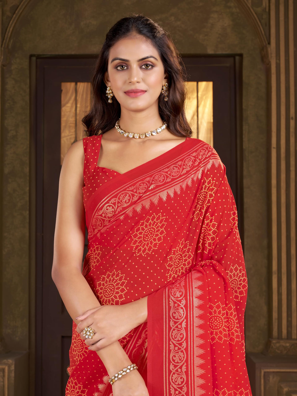 Vasthrlay Classic Traditional Saree with elegant georgette styling