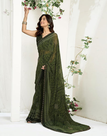 Vasthrlay Georgette saree in Maroon colour for festive occasions