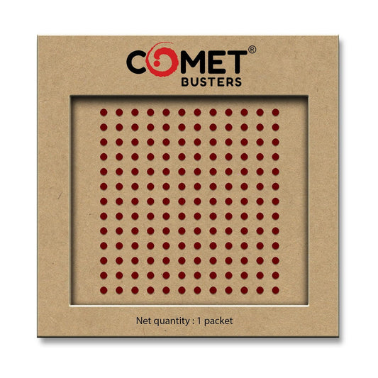 Comet Busters Round Maroon Velvet Bindis 3 mm