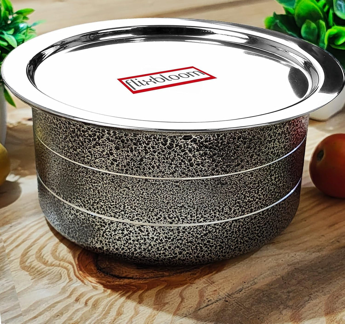 Featured Black Kitchen Cookware Set, LPG Compatible Tope, Handi Aluminium Thick, 2 Litre