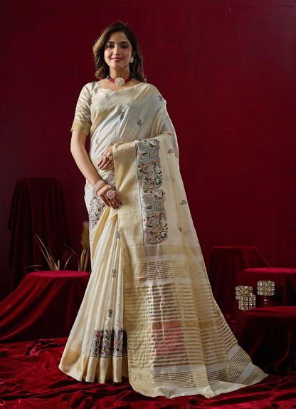 Vasthrlay Ethnic Classic Saree with decorative embroidery design