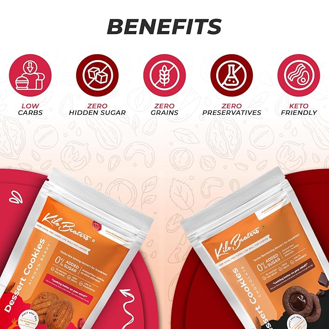 Keto Friendly Chocolate | Almond Dessert Diet Cookies Biscuits