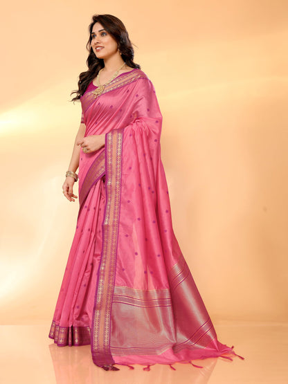 Vasthrlay Traditional Saree in Classic with refined jacquard ethnic appeal