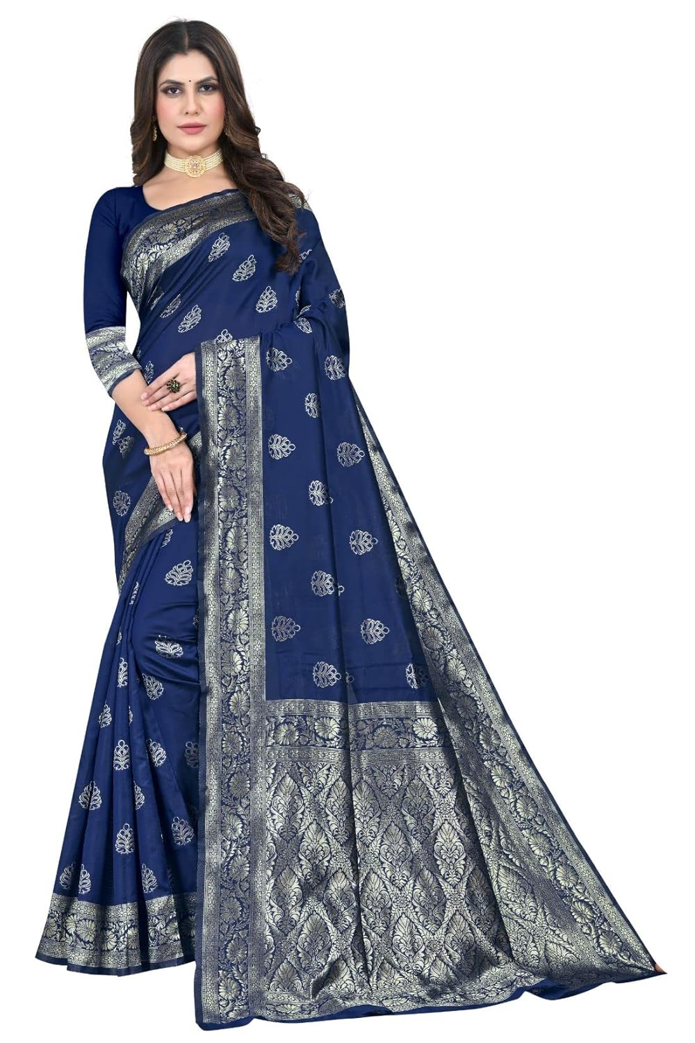 VasthrlayClassic Kanchipuram Traditional Saree for festive ethnic occasions