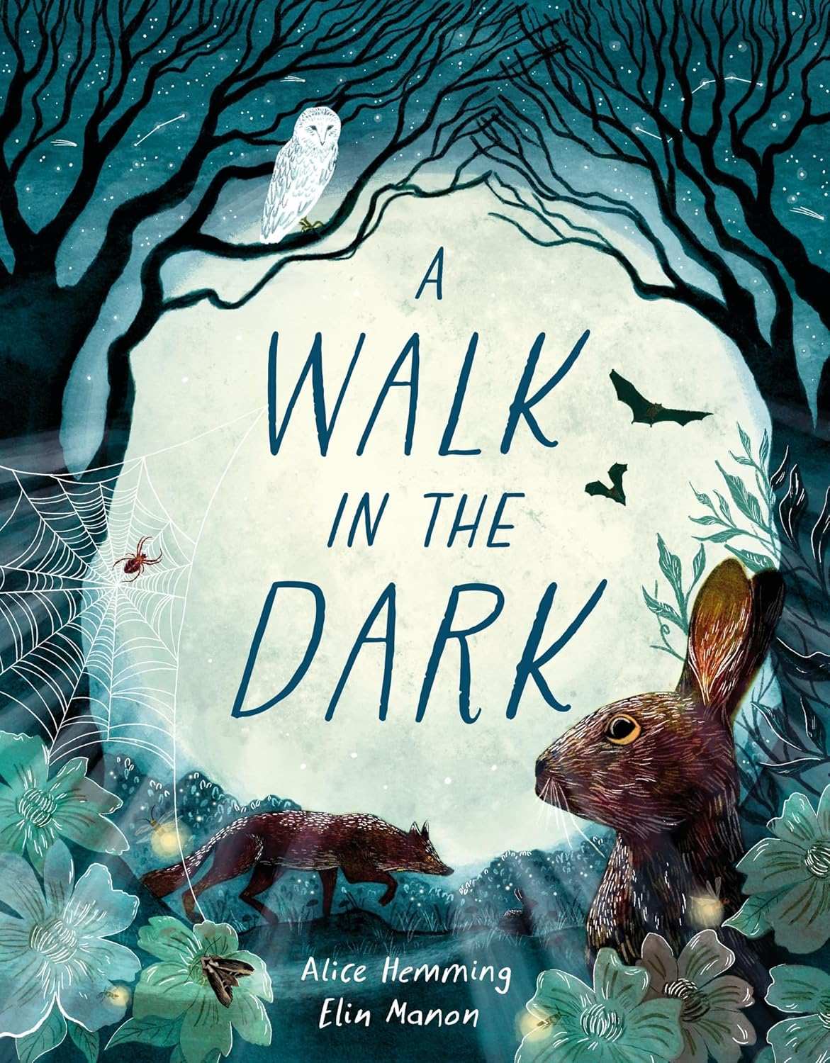 Children's non-fiction book cover 'A Walk In The Dark' by Oxfordbookstore, featuring nocturnal animals.