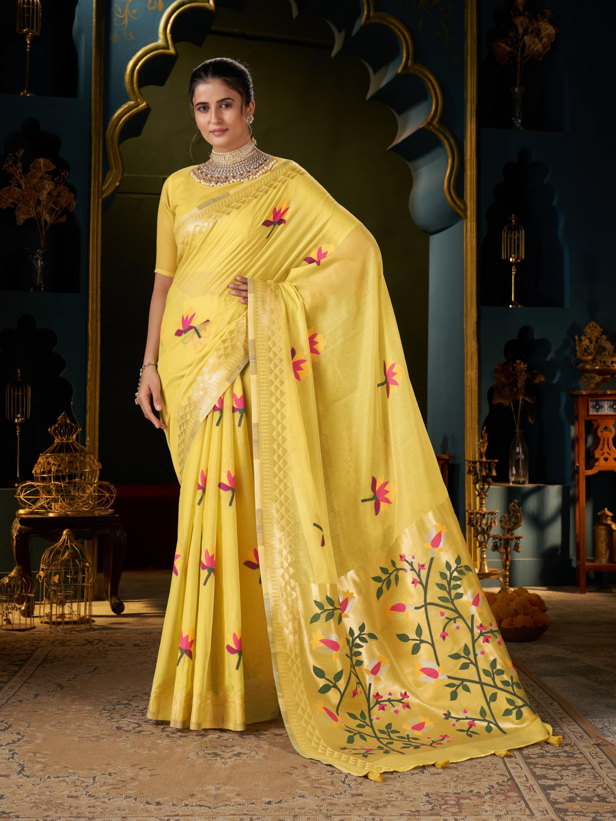 Vasthrlay Classic Traditional Saree with elegant cotton styling
