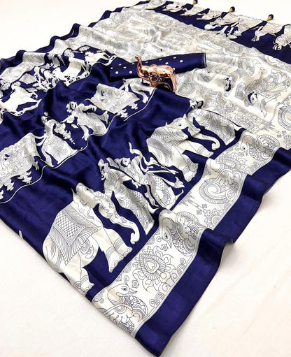 Vasthrlay Classic Kalamkari Saree with elegant Ethnic styling