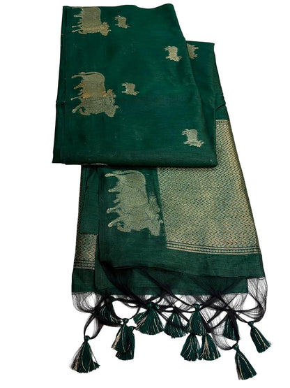 Vasthrlay Classic Tussar Kalamkari Saree for festive ethnic occasions