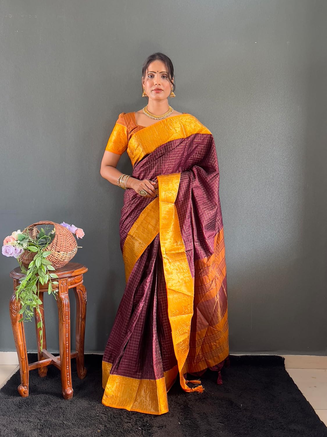 Vasthrlay Classic Traditional Saree with elegant Kanjivaram styling