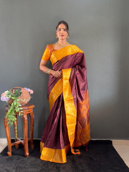 Vasthrlay Classic Traditional Saree with elegant Kanjivaram styling