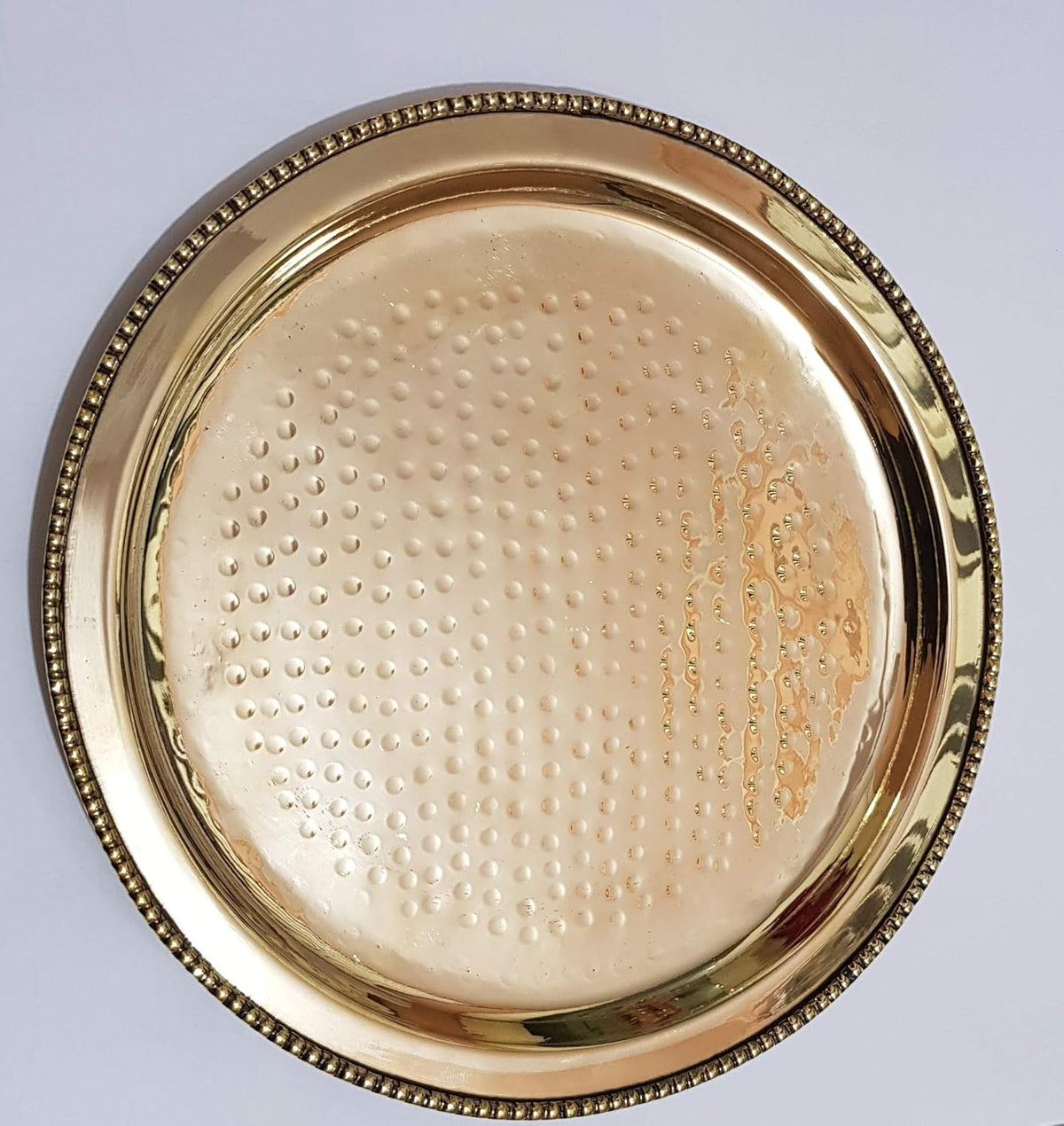Brass Plate for Pooja, 10 Inch - PUSHMYCART