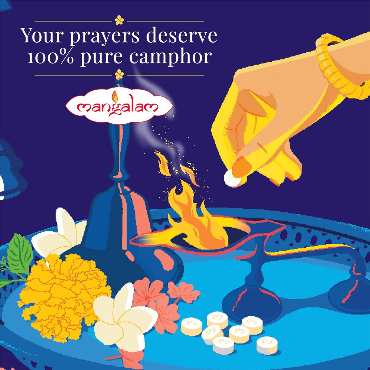 MANGALAM Camphor Tablet 100g Jar