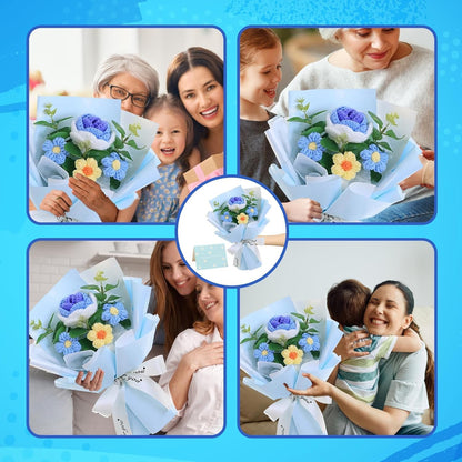 SQUISHCO Crochet Flower Bouquet