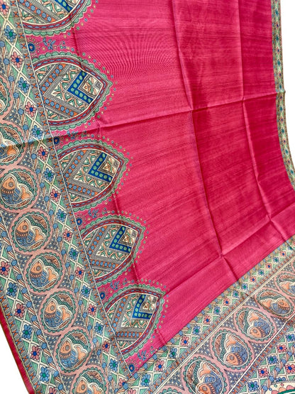 Vasthrlay Ethnic Classic Saree with decorative Kalamkari design