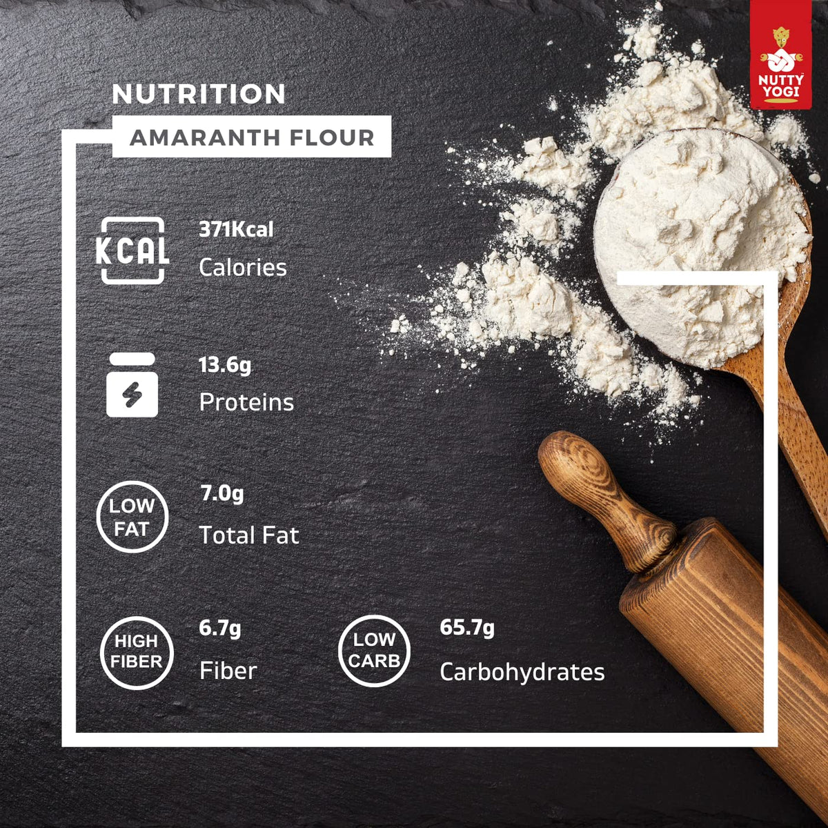 Nutty Yogi Amaranth Flour / Rajgira Atta