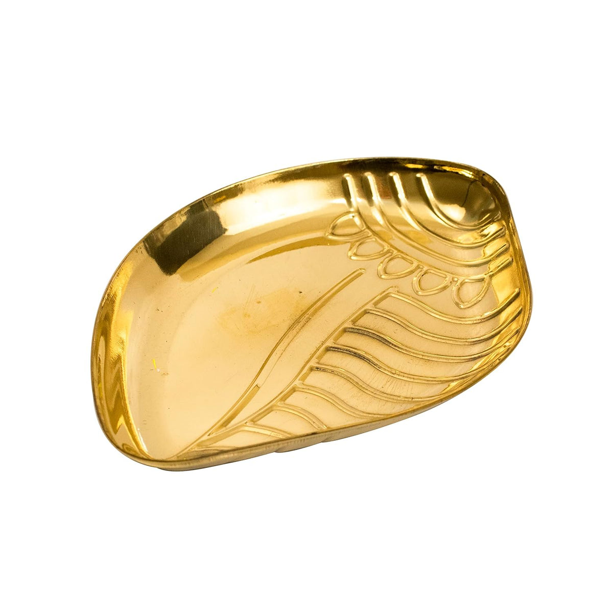 Brass Sankha shaped Plate 60g - PUSHMYCART