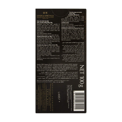 Lindt Lindor Irresistibly Smooth Extra Dark Chocolate 100gm