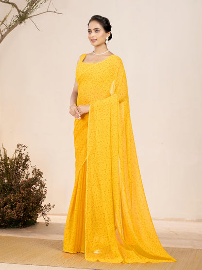 Vasthrlay Classic Printed Saree with elegant georgette styling