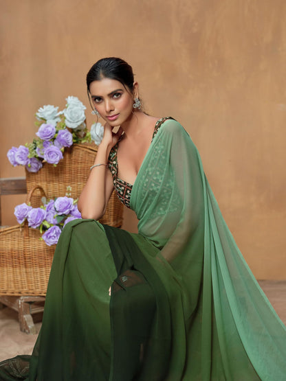 Vasthrlay Classic Traditional Saree with elegant georgette styling