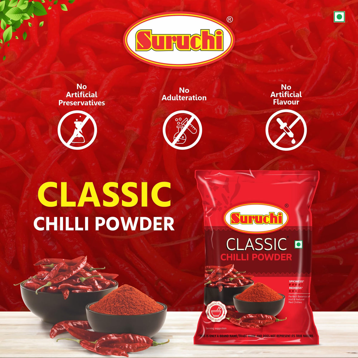 Suruchi Classic Chilli Powder 500g Spicy Red Chilly