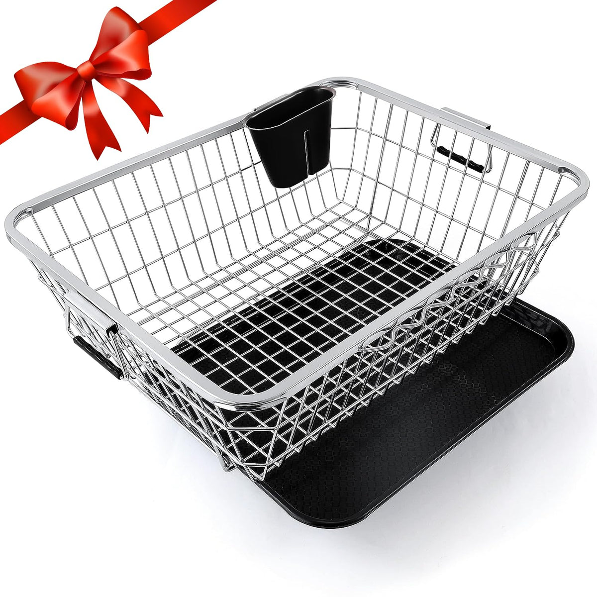 Stainless Steel Dish Drying Rack, Utensils Drying Rack & Dish Drainer Basket, Bartan