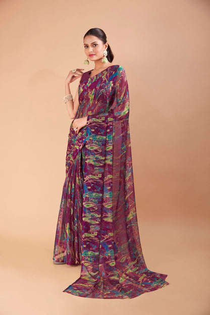 Vasthrlay Classic Traditional Saree with elegant chiffon styling