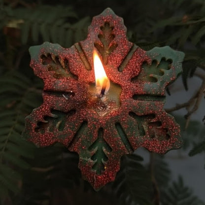 Christmas Snowflake Candle