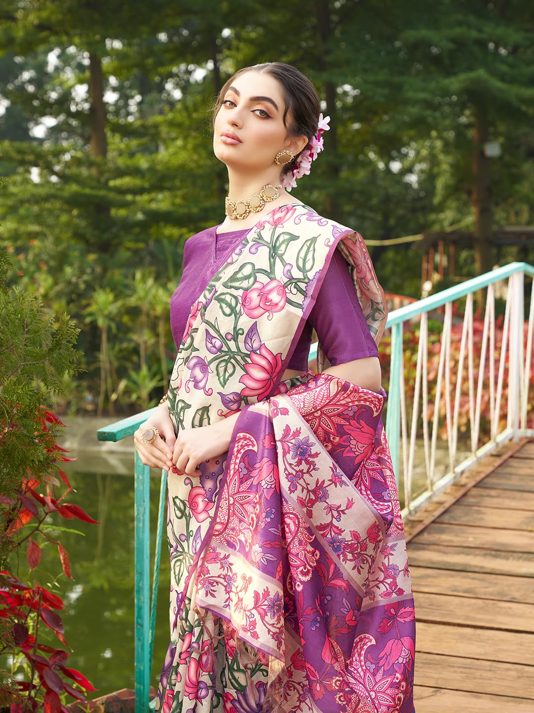 Vasthrlay Kalamkari Saree in Classic with refined ethnic appeal
