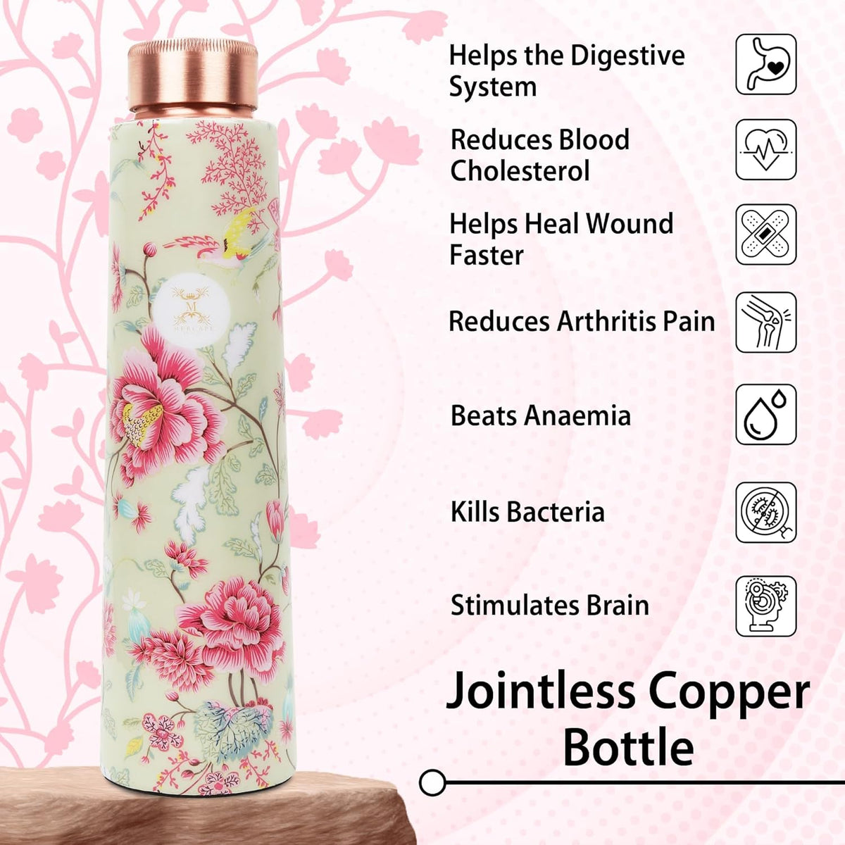 Pure Joint Less Copper Bottles 900ml