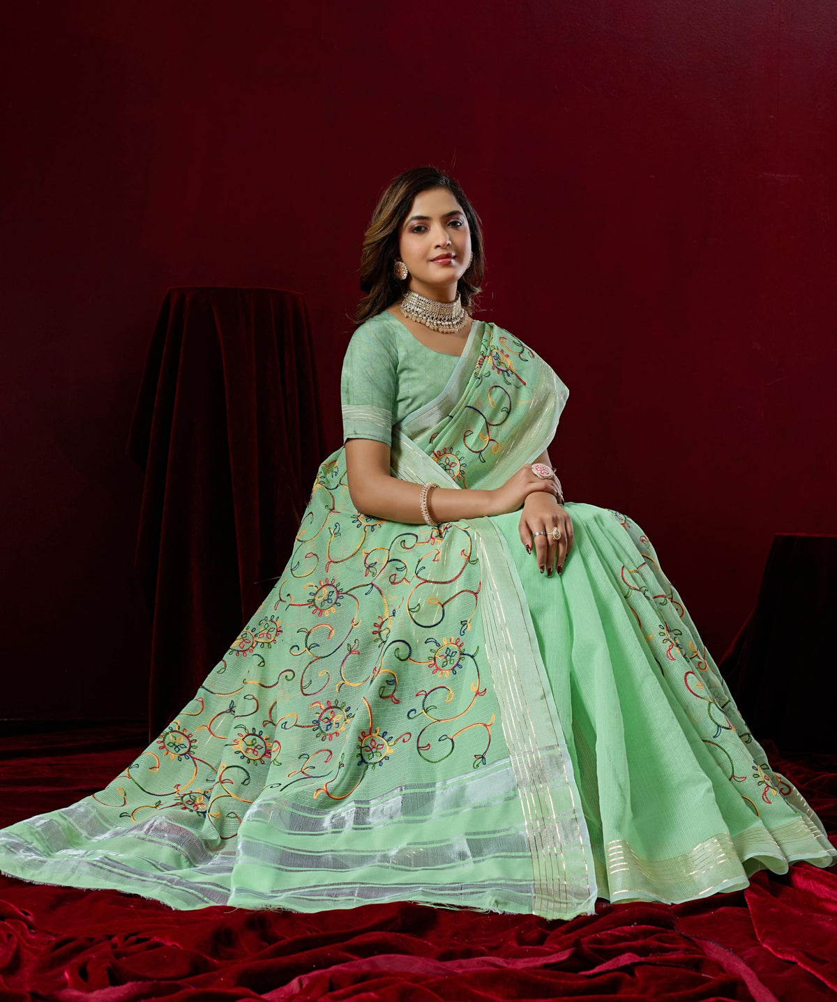 Vasthrlay Classic Traditional Saree for wedding and party wear styling