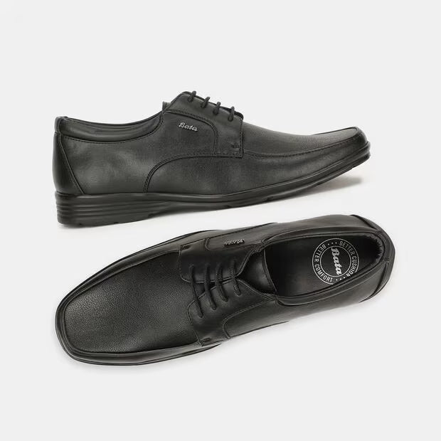 Bata Black Formal Derby-Style Shoes For Men