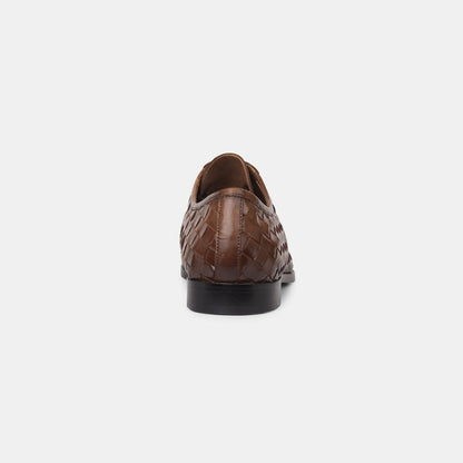 Hush Puppies Tan Formal Lace-Up Shoes For Men