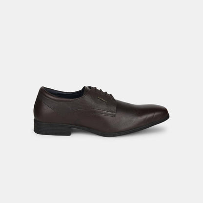 Hush Puppies Dark Brown Derby Formal Shoes For Men