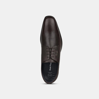 Hush Puppies Dark Brown Derby Formal Shoes For Men