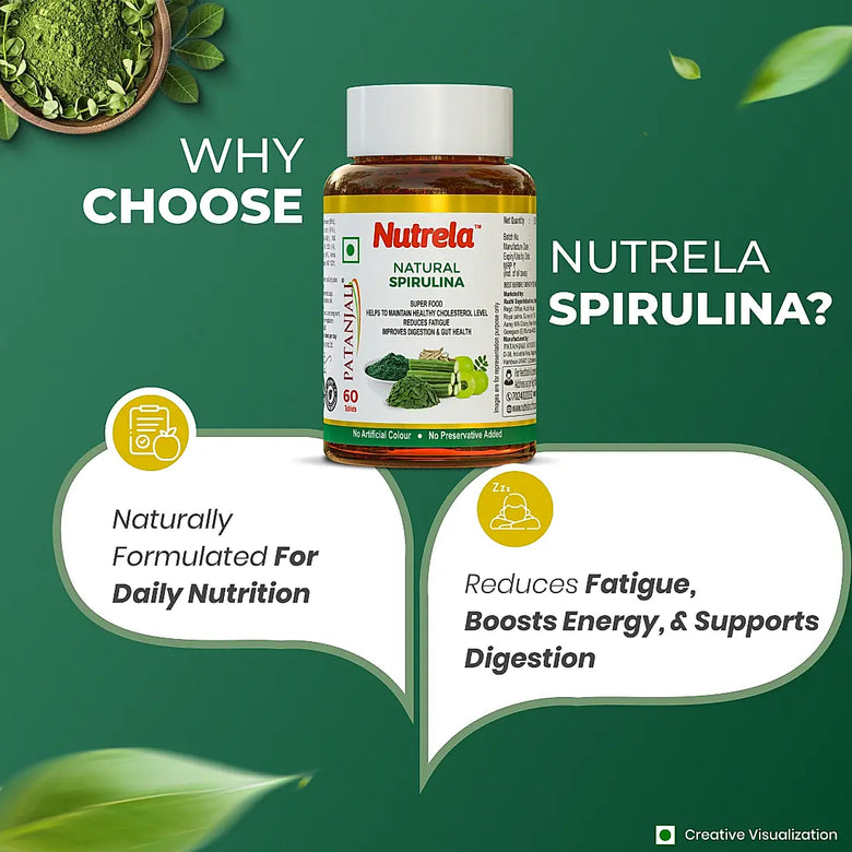 Patanjali Spirulina Capsule with Amla - 60 Tabs