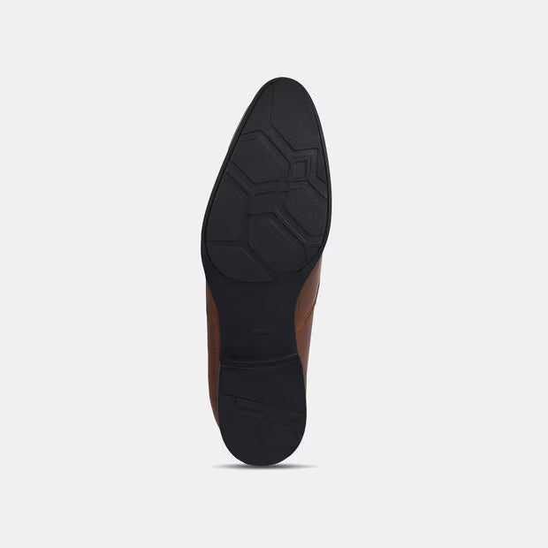 Bata Tan Formal Slip-On Shoes For Men (Style 8513452)
