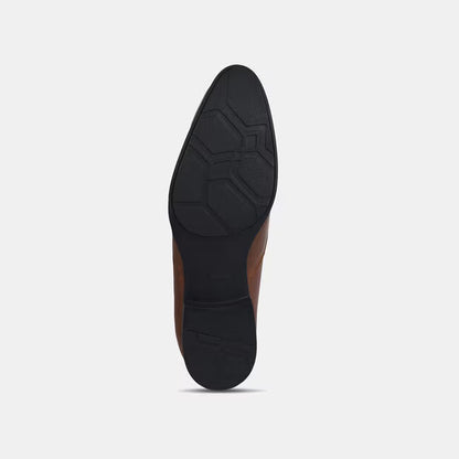 Bata Tan Formal Slip-On Shoes For Men (Style 8513452)