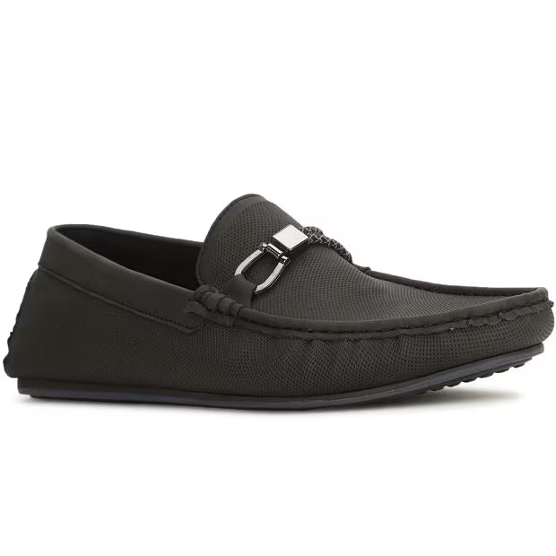 Red Label Black Loafers For Men