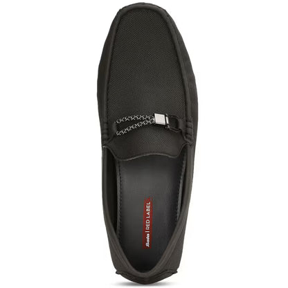 Red Label Black Loafers For Men