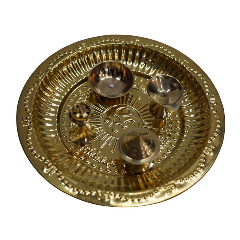 Brass Pooja Thali for Temple