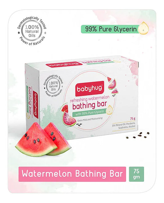Babyhug Refreshing Watermelon Glycerin Bathing Bar - PUSHMYCART