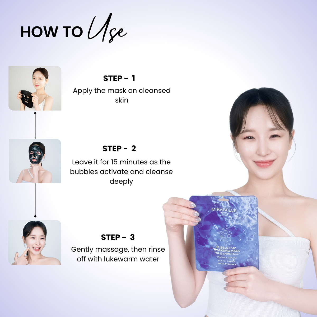 Mirabelle Korea Bubble Pop Sparkling Mask