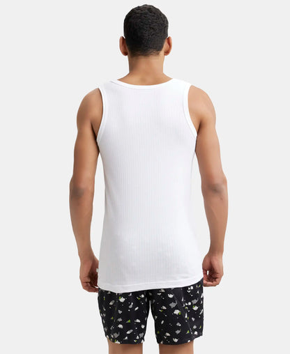 Jockey Super Combed Cotton Round Neck Sleeveless Vest - White - 80cm