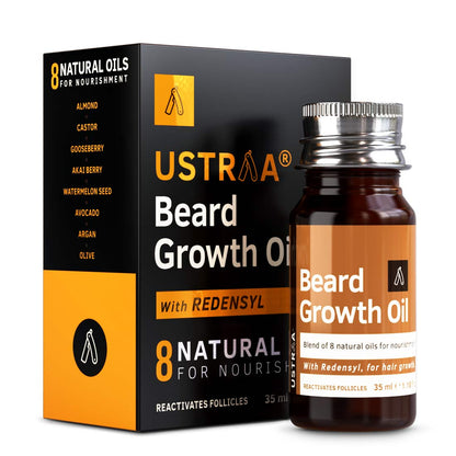 USTRAA Vitamin C Face Serum & Beard Growth Oil