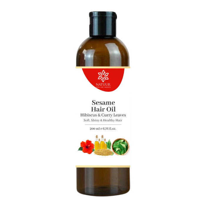 Natuur Sesame hair oil Hibiscus and Curry leaves 200ml