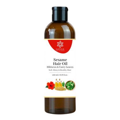 Natuur Sesame hair oil Hibiscus and Curry leaves 200ml