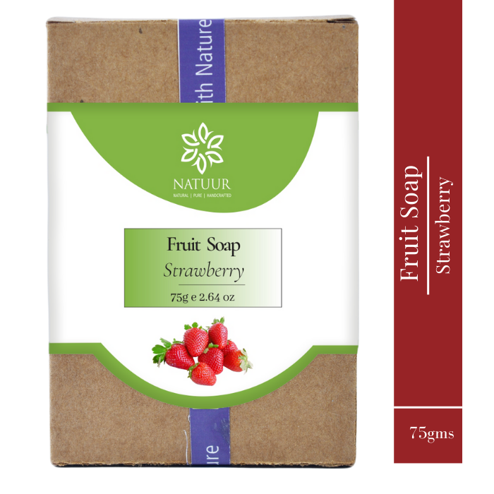 Natuur Fruit Soap- Strawberry 75gm