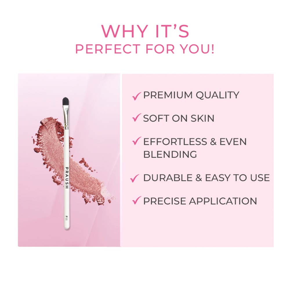 Praush P11 - Flat Cut Crease Eye brush